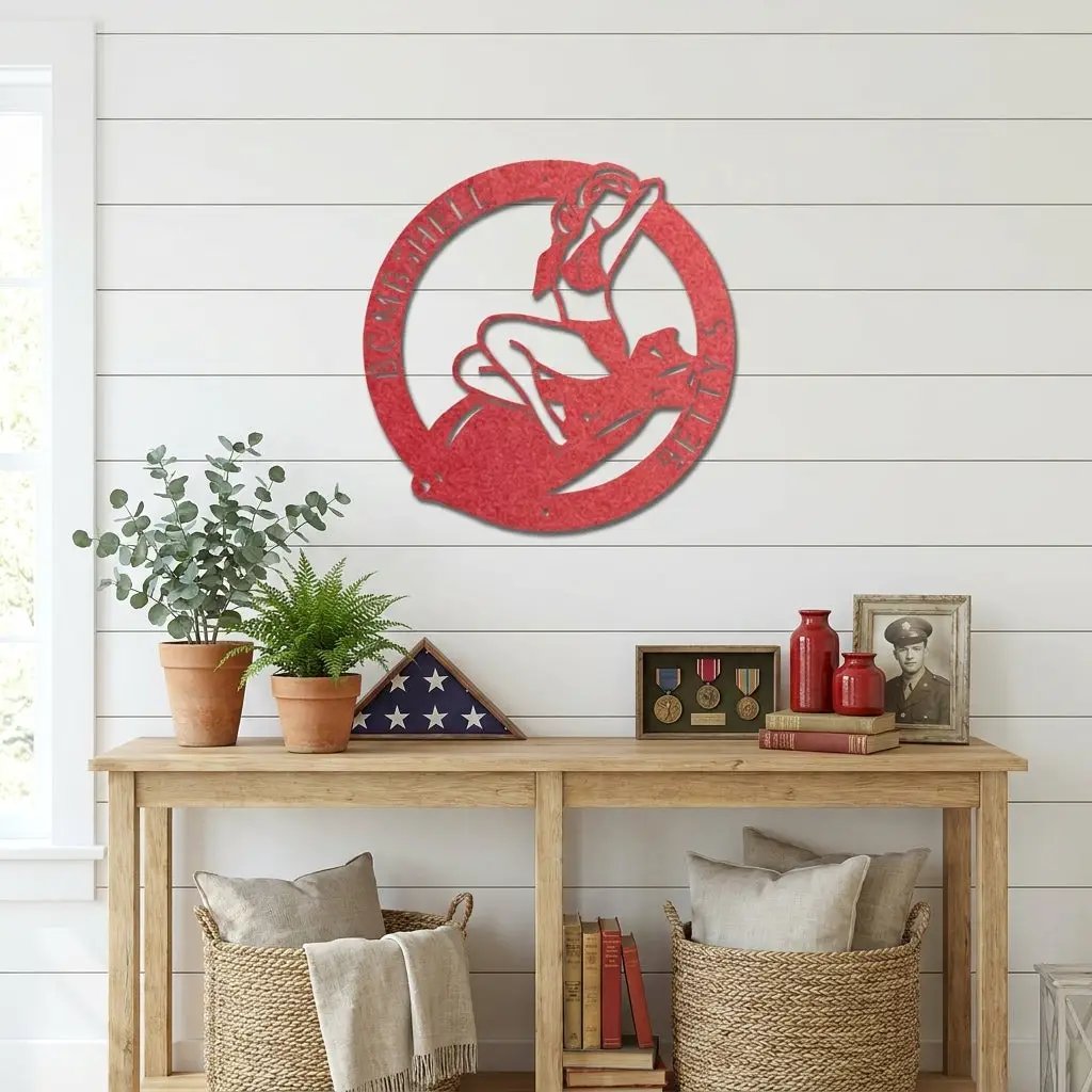 Personalized Vintage Pin-Up Metal Art – Bold, Fun & Made for Your Space