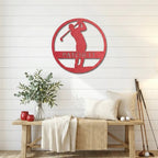 Personalized Golfer Metal Wall Art Custom Name Golf Sign Man Cave Decor Golf Gift for Dad Golf Lover Metal Wall Sign Outdoor Decor