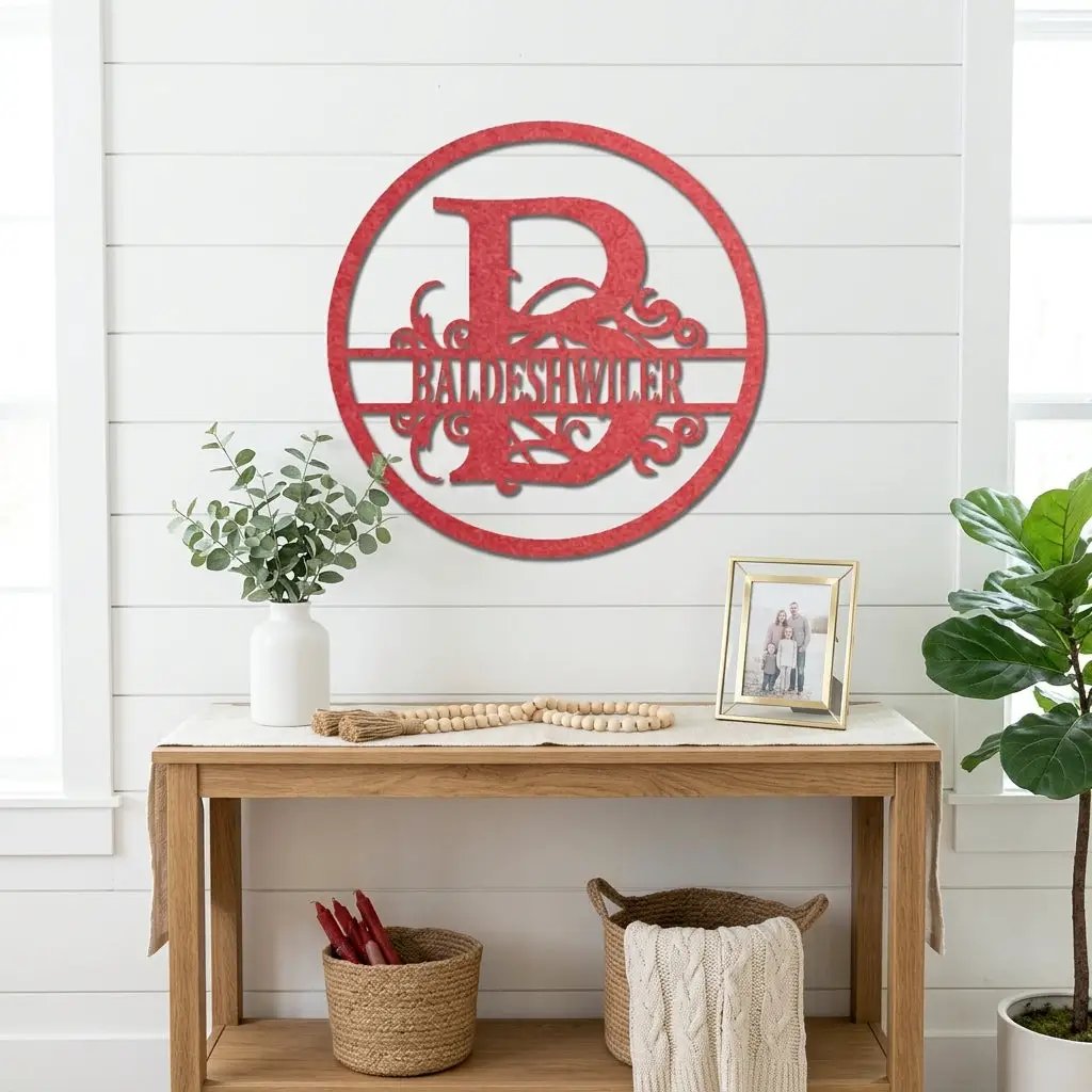 Monogrammed Elegance: Your Initial, Your Name, Your Style - Steel Wall Sign Art