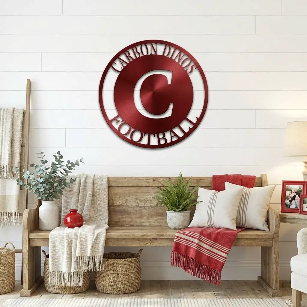 Initial Family Name Personalized Indoor Outdoor Steel Wall Sign Art