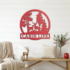 Deer in the Woods Personalized Metal Art Wall Sign: A Serene Slice of Nature for Your Home