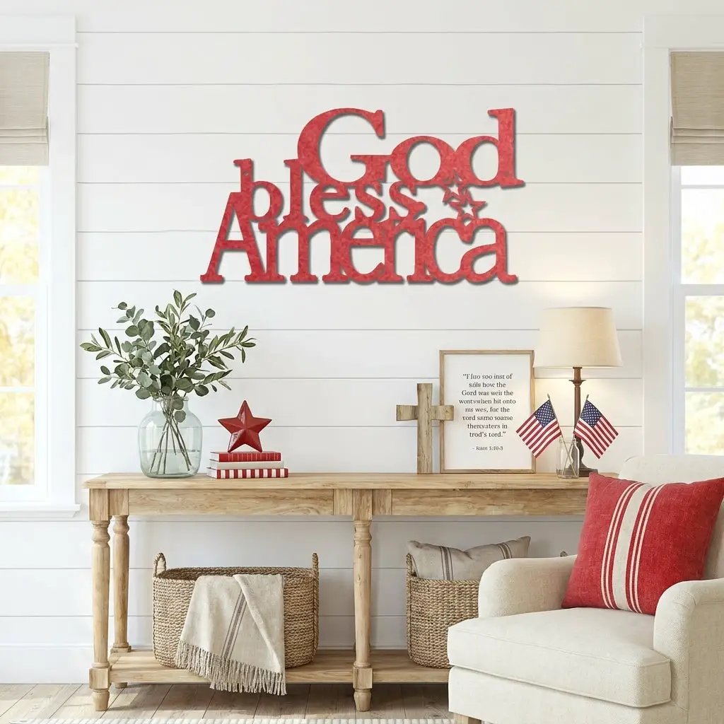 God Bless America Metal Art – A Tribute to Faith, Freedom & Home