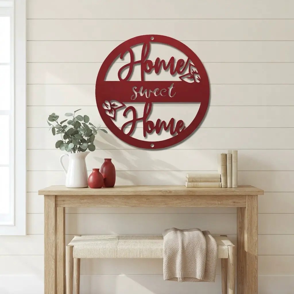Home Sweet Home Metal Wall Art – Farmhouse & Rustic Decor