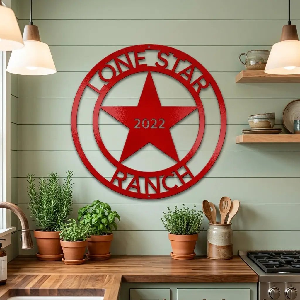 Country Star Custom Name Metal Art Wall Sign