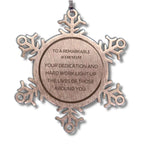 Remarkable Accountant Gifts, Your dedication and hard work, Inspirational Birthday Christmas Unique Snowflake Ornament For Accountant, Coworkers, Men, Women, Friends