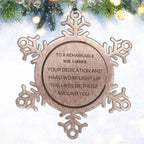 Remarkable Mail Carrier Gifts, Your dedication and hard work, Inspirational Birthday Christmas Unique Snowflake Ornament For Mail Carrier, Coworkers, Men, Women, Friends