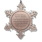 Remarkable Radiation Therapist Gifts, Your dedication and hard work, Inspirational Birthday Christmas Unique Snowflake Ornament For Radiation Therapist, Coworkers, Men, Women, Friends
