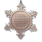 Remarkable Sales Representative Gifts, Your dedication and hard work, Inspirational Birthday Christmas Unique Snowflake Ornament For Sales Representative, Coworkers, Men, Women, Friends