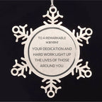 Remarkable Scientist Gifts, Your dedication and hard work, Inspirational Birthday Christmas Unique Snowflake Ornament For Scientist, Coworkers, Men, Women, Friends
