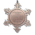 Remarkable Shampooer Gifts, Your dedication and hard work, Inspirational Birthday Christmas Unique Snowflake Ornament For Shampooer, Coworkers, Men, Women, Friends