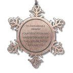 Remarkable Therapist Gifts, Your dedication and hard work, Inspirational Birthday Christmas Unique Snowflake Ornament For Therapist, Coworkers, Men, Women, Friends