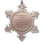 Remarkable Tour Guide Gifts, Your dedication and hard work, Inspirational Birthday Christmas Unique Snowflake Ornament For Tour Guide, Coworkers, Men, Women, Friends