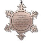 Remarkable Veterinarian Gifts, Your dedication and hard work, Inspirational Birthday Christmas Unique Snowflake Ornament For Veterinarian, Coworkers, Men, Women, Friends