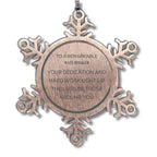 Remarkable Watchmaker Gifts, Your dedication and hard work, Inspirational Birthday Christmas Unique Snowflake Ornament For Watchmaker, Coworkers, Men, Women, Friends