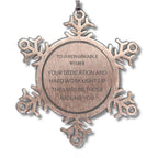 Remarkable Welder Gifts, Your dedication and hard work, Inspirational Birthday Christmas Unique Snowflake Ornament For Welder, Coworkers, Men, Women, Friends