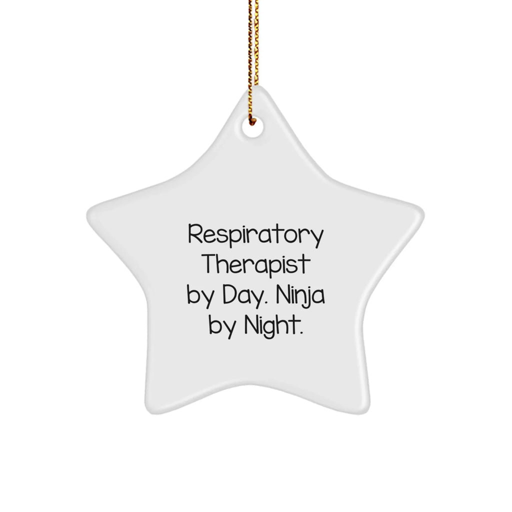 Respiratory Therapist By Day. Ninja By Night. - Funny Christmas Unique Gift for Respiratory Therapist - Star Ornament Gifts from Coworkers - Christmas Unique Gifts for Respiratory Therapist