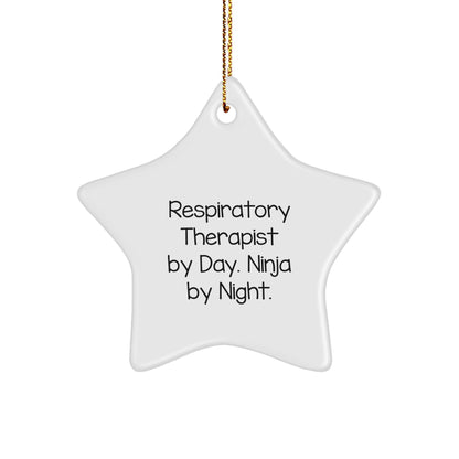Respiratory Therapist By Day. Ninja By Night. - Funny Christmas Unique Gift for Respiratory Therapist - Star Ornament Gifts from Coworkers - Christmas Unique Gifts for Respiratory Therapist