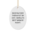 Respiratory Therapist Gifts, Funny Quote, Oval Ornament, Christmas Unique Gifts from Family to Respiratory Therapist
