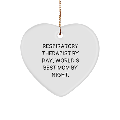 Respiratory Therapist Gifts from Men, Heart Ornament for Christmas, Inspirational Quote