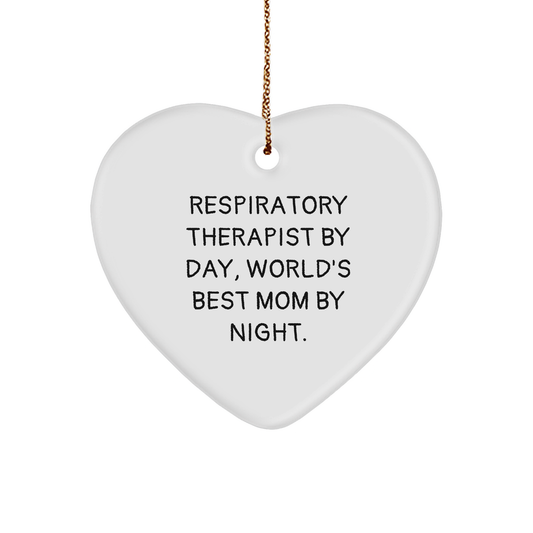 Respiratory Therapist Gifts from Men, Heart Ornament for Christmas, Inspirational Quote