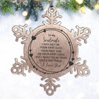 Romantic Soulmate Snowflake Engraved Ornament - I Want to be Your Last Everything - Birthday, Christmas Holiday, Valentine Gifts