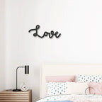Love Script Metal Word Art Wall Sign