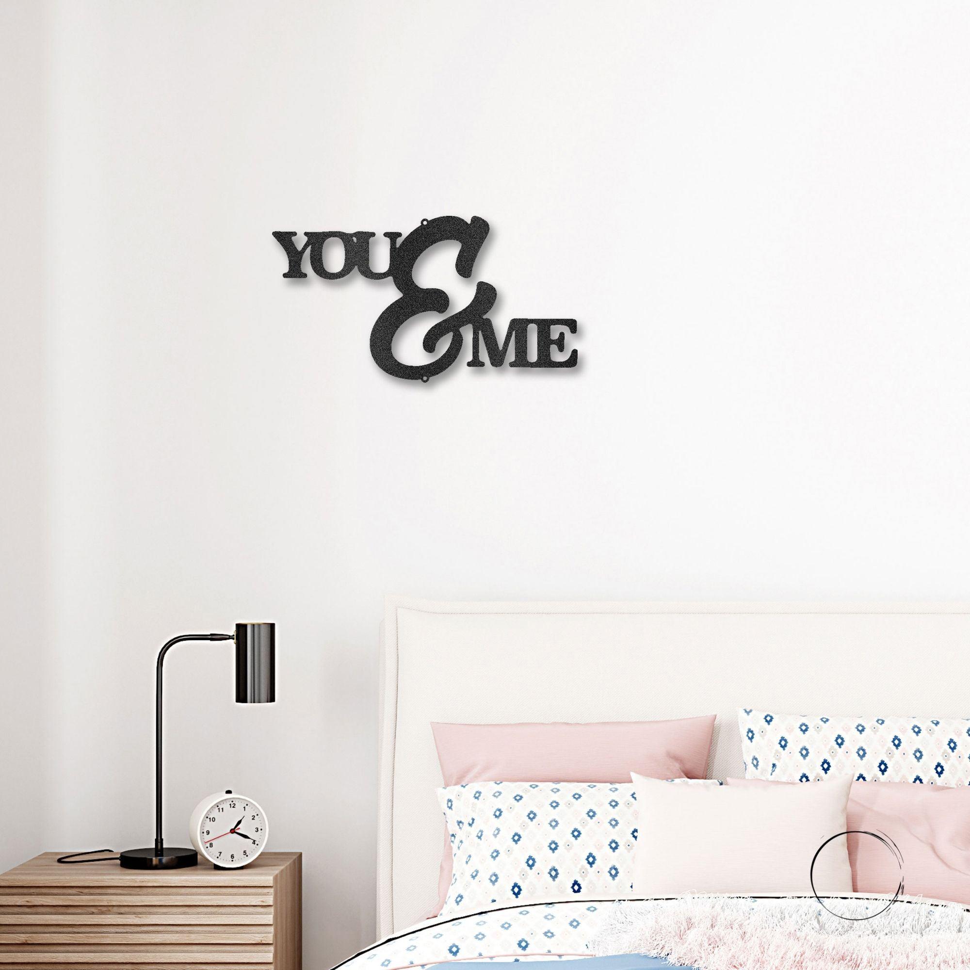 You and Me Script Indoor Outdoor Steel Wall Sign - Mallard Moon Gift Shop