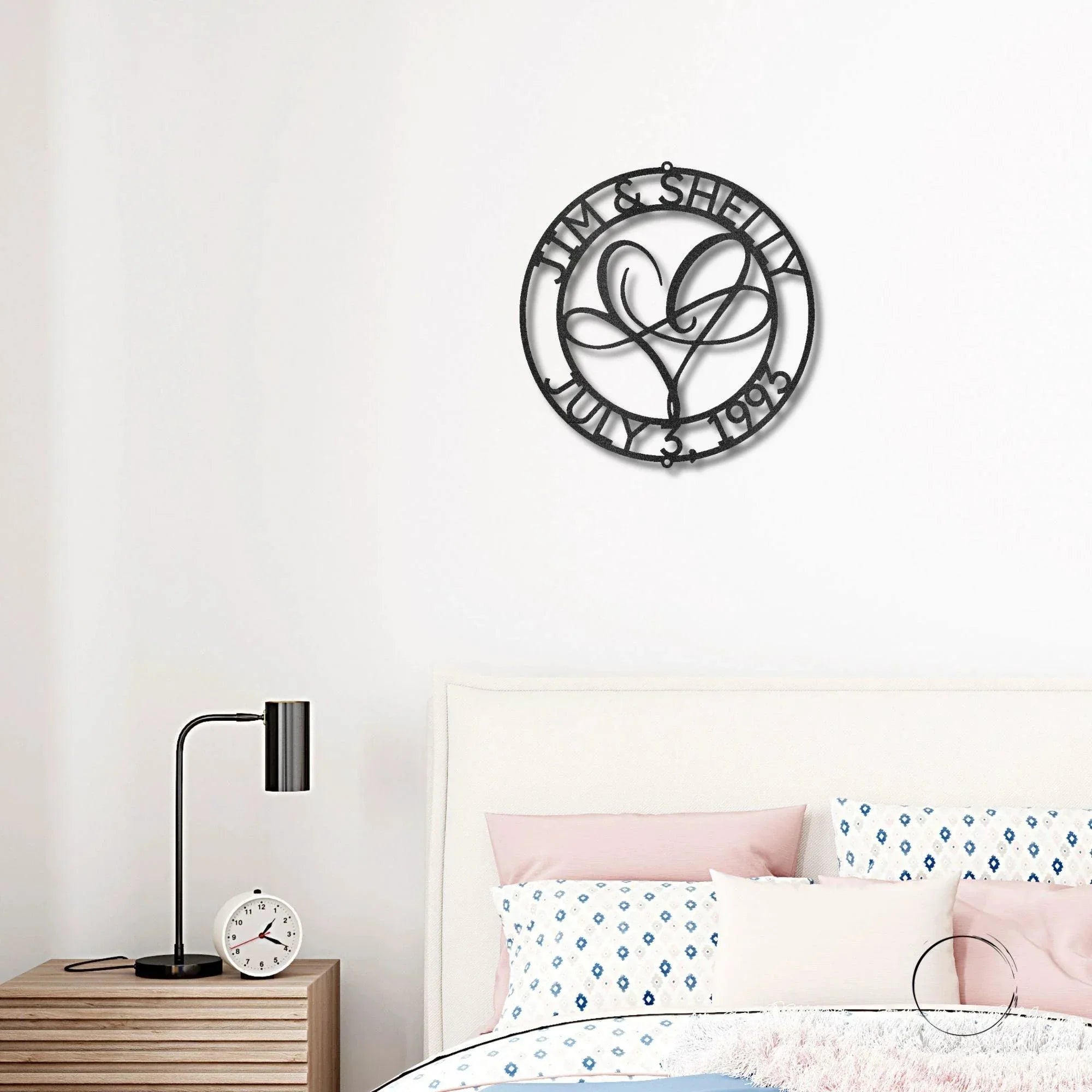 Infinite Love Personalized Name Steel Wall Sign Valentine Anniversary Birthday Gift