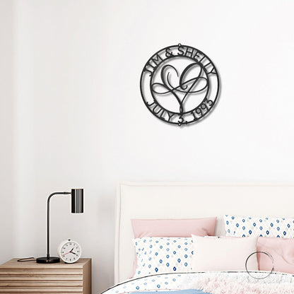 Infinite Love Personalized Name Steel Wall Sign Valentine Anniversary Birthday Gift - Mallard Moon Gift Shop