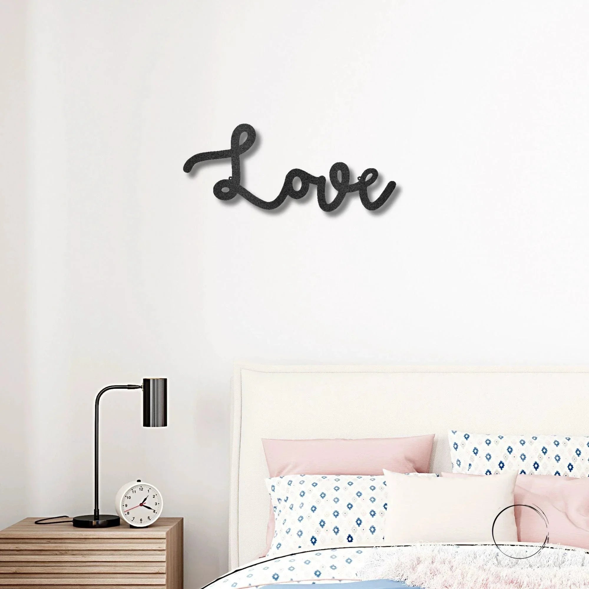 Love Script Metal Word Art Wall Sign