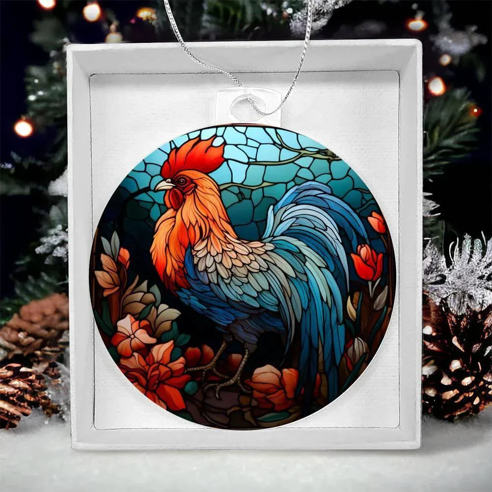 Rooster Acrylic Keepsake Ornament