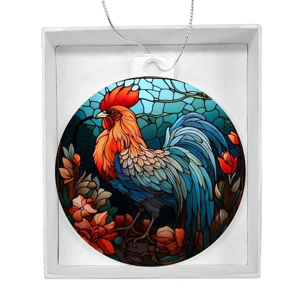 Rooster Acrylic Keepsake Ornament