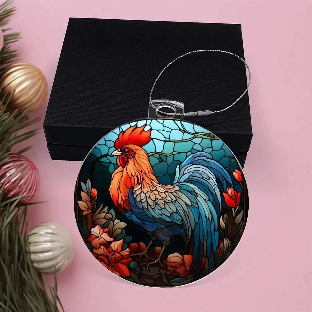 Rooster Acrylic Keepsake Ornament