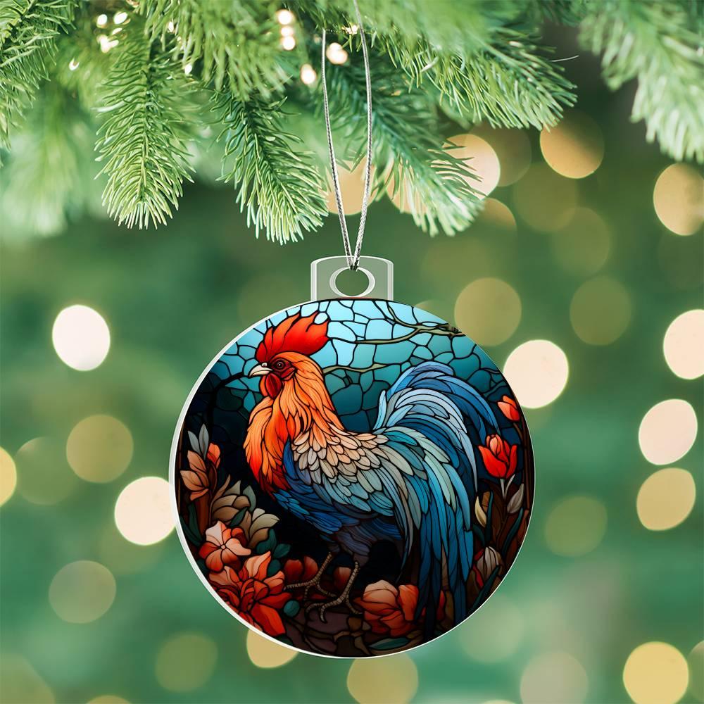 Rooster Acrylic Keepsake Ornament
