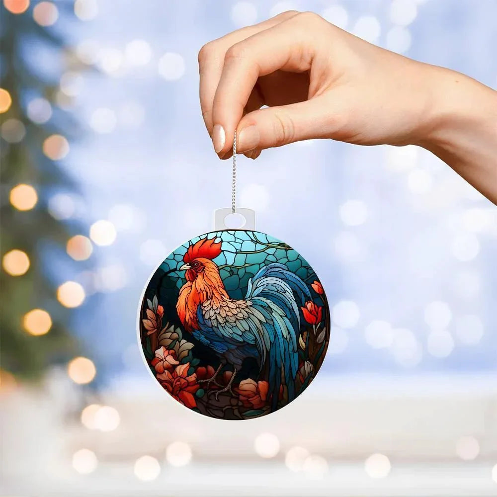 Rooster Acrylic Keepsake Ornament