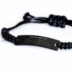 To My Little Brother Gifts, Inspirational Little Brother Black Rope Bracelet, Sentimental Birthday Christmas Unique Gifts For Little Brother Behind you, all your memories, before you, all your dreams, around you, all who love you, within you, all you need