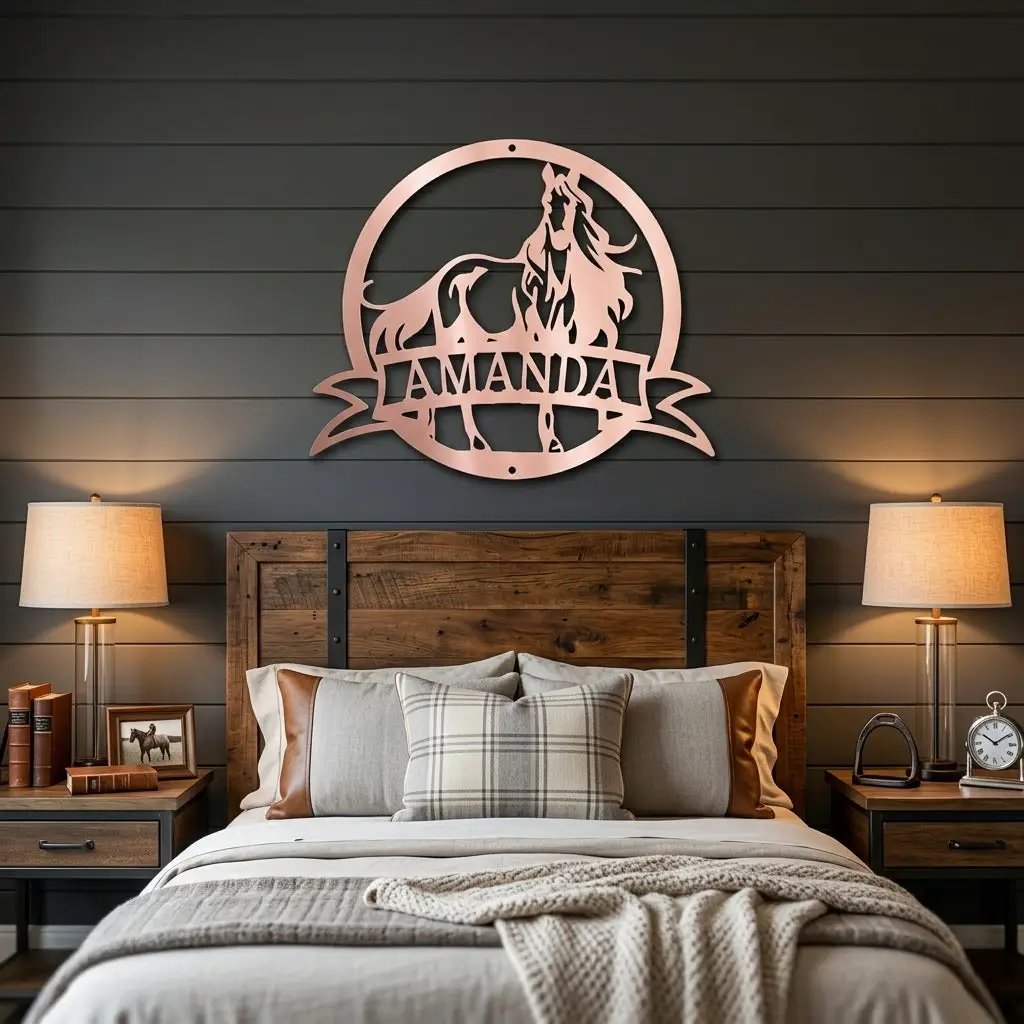 Horse Personalized Name Metal Art Wall Sign