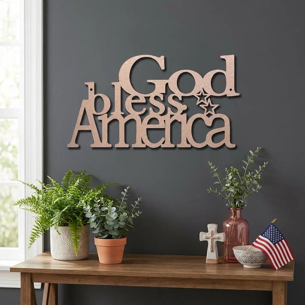 God Bless America Metal Art – A Tribute to Faith, Freedom & Home