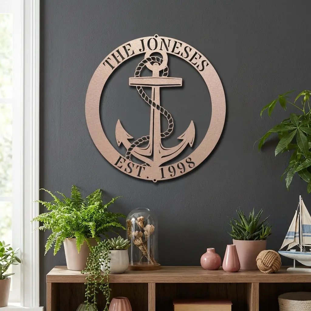Personalized Anchor Metal Art – Where Your Story Drops Anchor