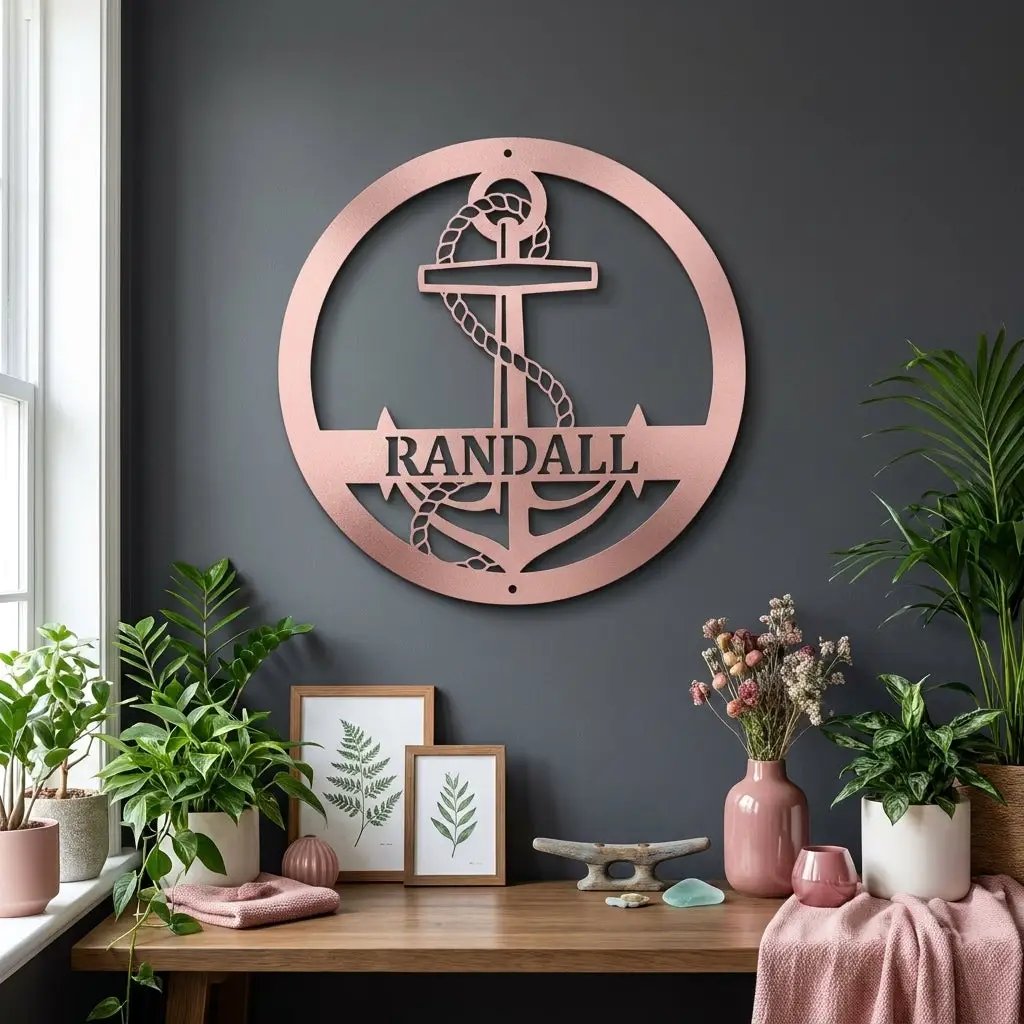 Personalized Anchor Name Metal Art – Your Name, Your Anchor