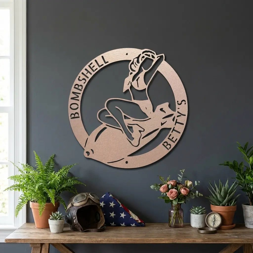 Personalized Vintage Pin-Up Metal Art – Bold, Fun & Made for Your Space