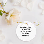 Funny Saint Bernard Dog Christmas Ornament- 'You Can't Tell Me What To Do'