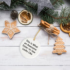 Funny Sister-in-law Circle Ornament, 'This Is What An Awesome Sister-in-law Looks Like', Gifts from Family to Sister-in-law, Christmas Unique Gifts