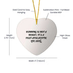 Running Enthusiast Gifts from Friends for Christmas - Heart Ornament with Funny Quote