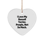Russell Terrier Dog Lovers' Funny Heart Ornament, Gifts from Friends and Family, Russell Terrier Dog Christmas Unique Presents