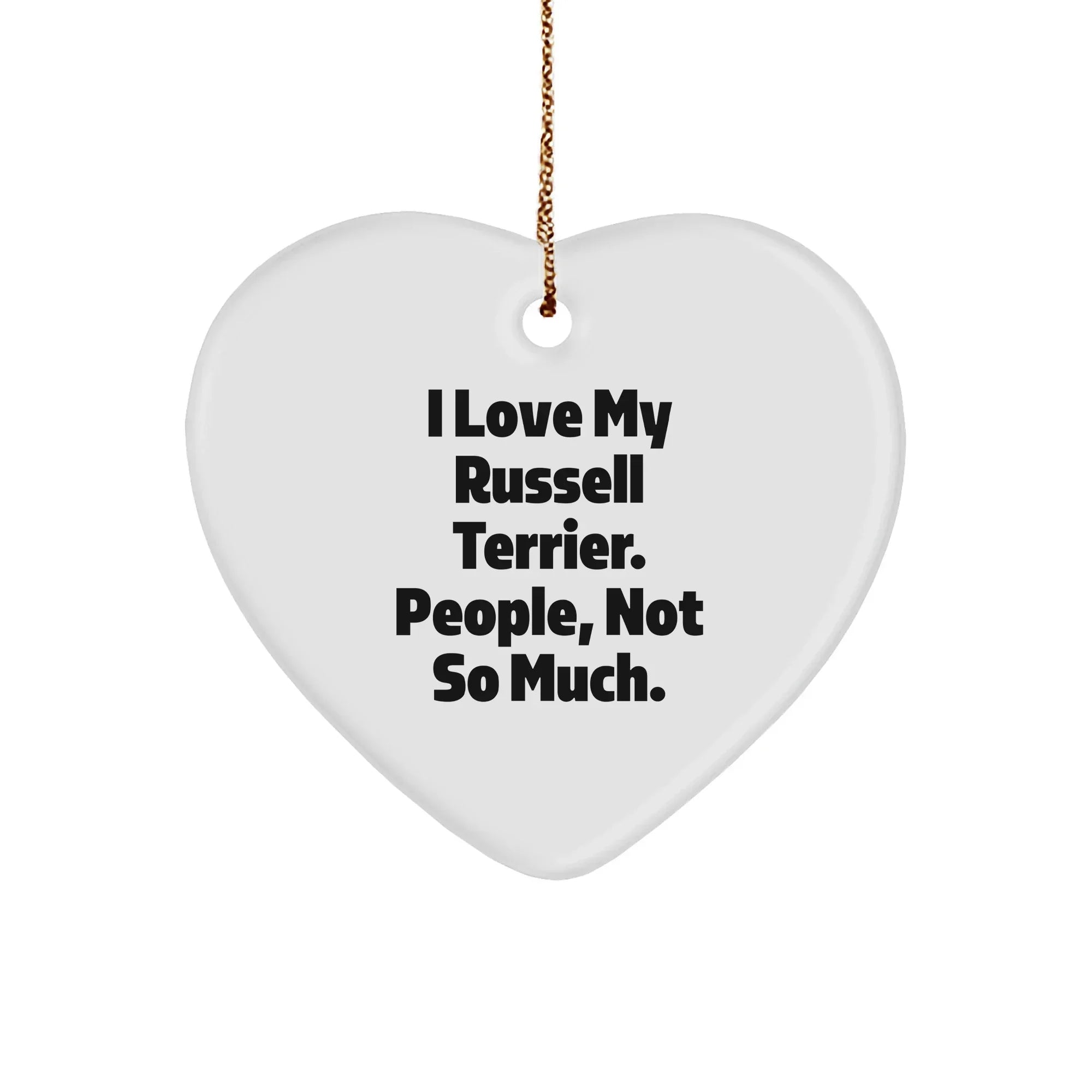 Russell Terrier Dog Lovers' Funny Heart Ornament, Gifts from Friends and Family, Russell Terrier Dog Christmas Unique Presents