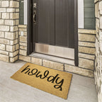 Rustic Howdy Welcome Doormat – Country Farmhouse Coir Entry Mat | Southern Greeting Door Mat | Western Home Décor Gift