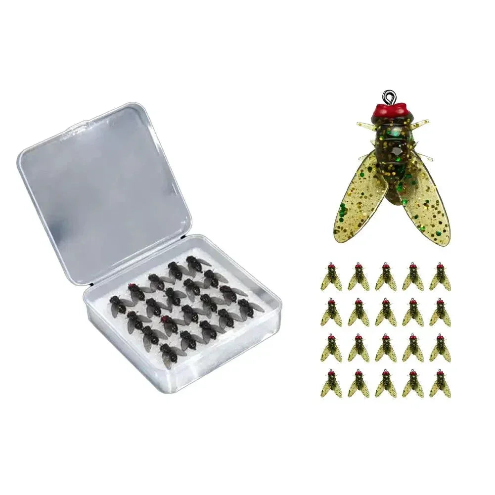 Realistic Fly-Fishing Bait Set – Shrimp Scented, Durable Hooks, Multi-Size Options