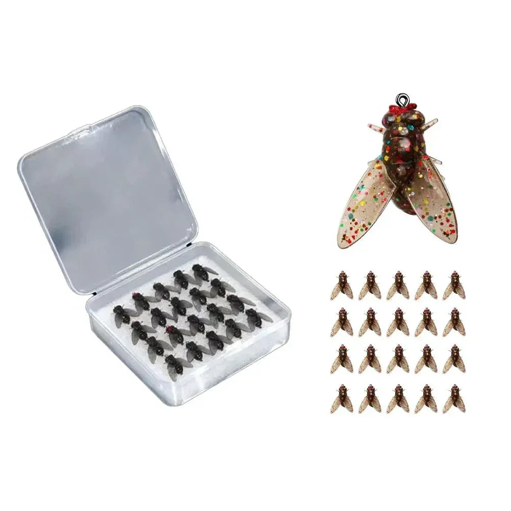 Realistic Fly-Fishing Bait Set – Shrimp Scented, Durable Hooks, Multi-Size Options