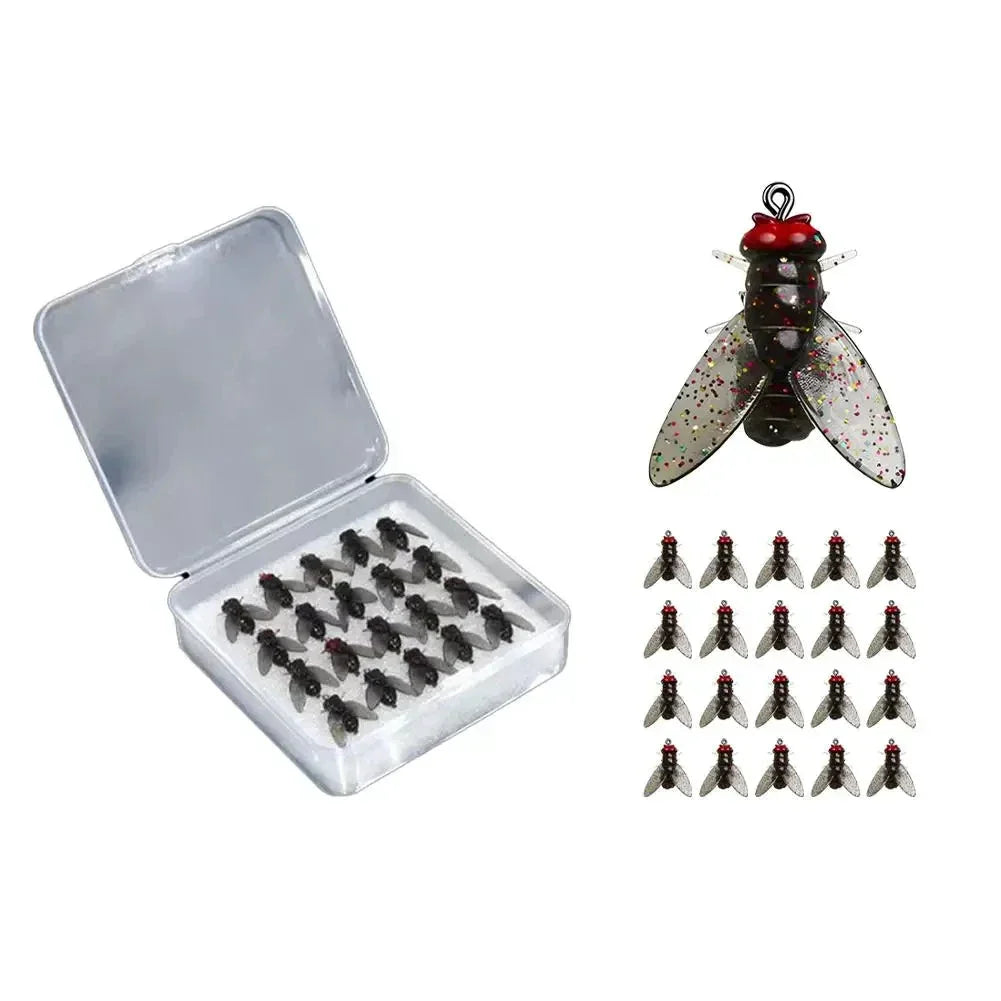 Realistic Fly-Fishing Bait Set – Shrimp Scented, Durable Hooks, Multi-Size Options